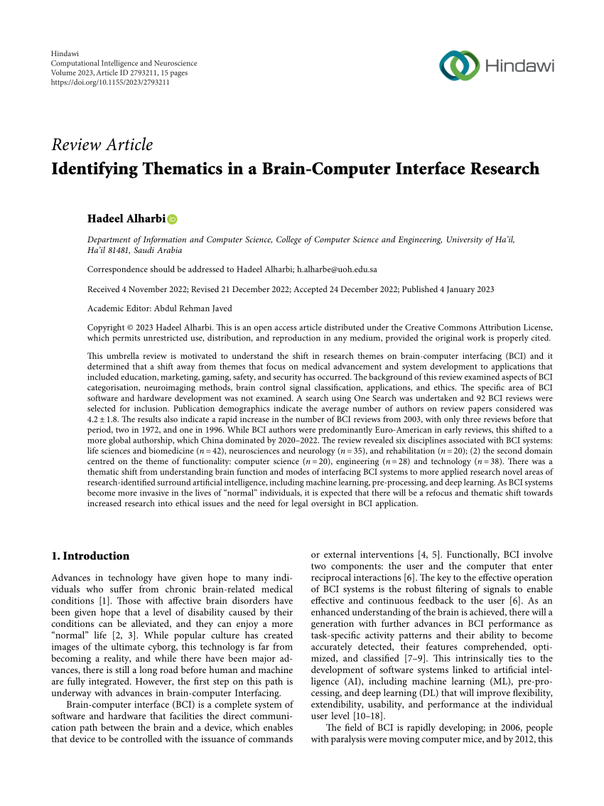 brain computer interface research paper ieee