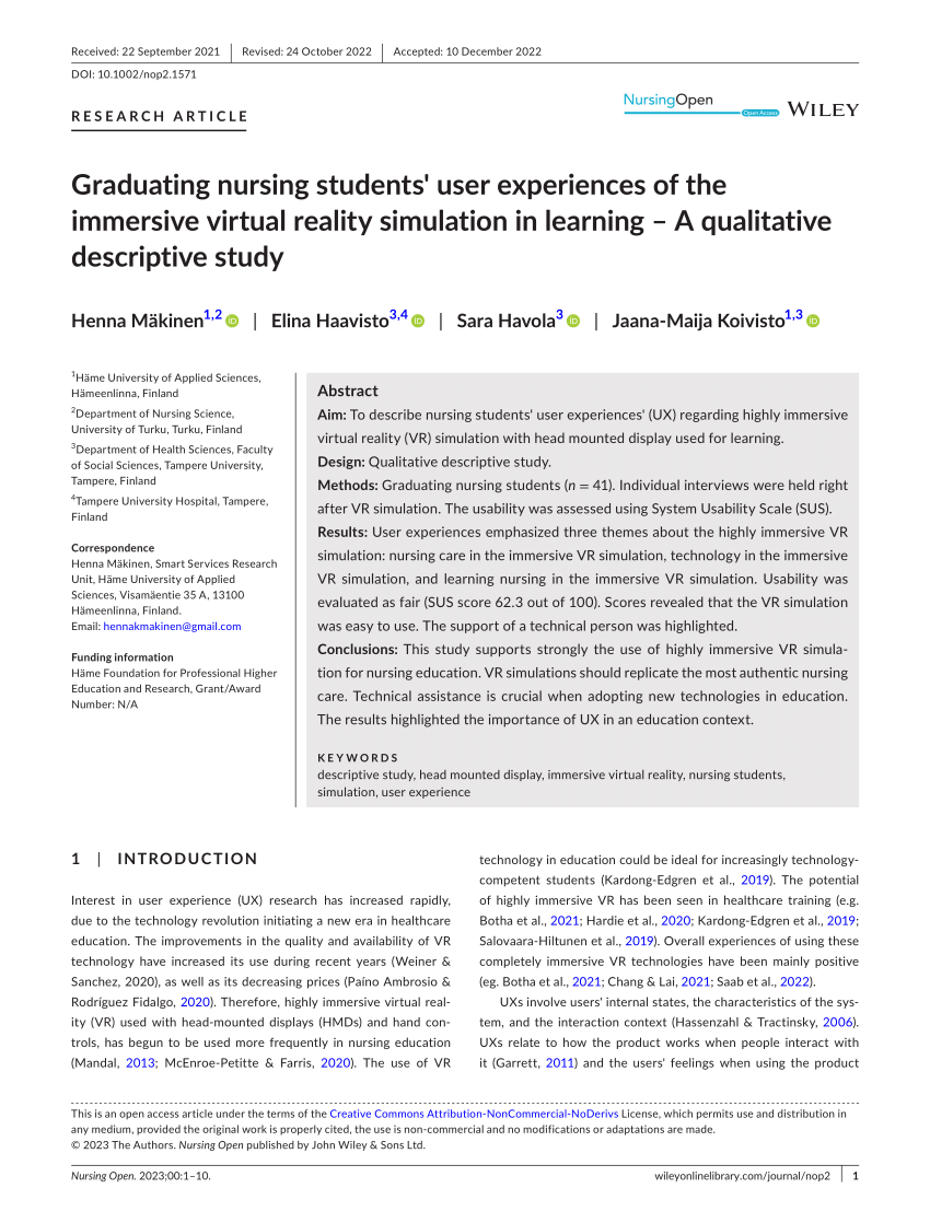 PDF) Graduating nursing students' user experiences of the