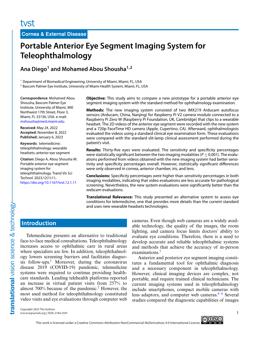 Pdf Portable Anterior Eye Segment Imaging System For Teleophthalmology 0070