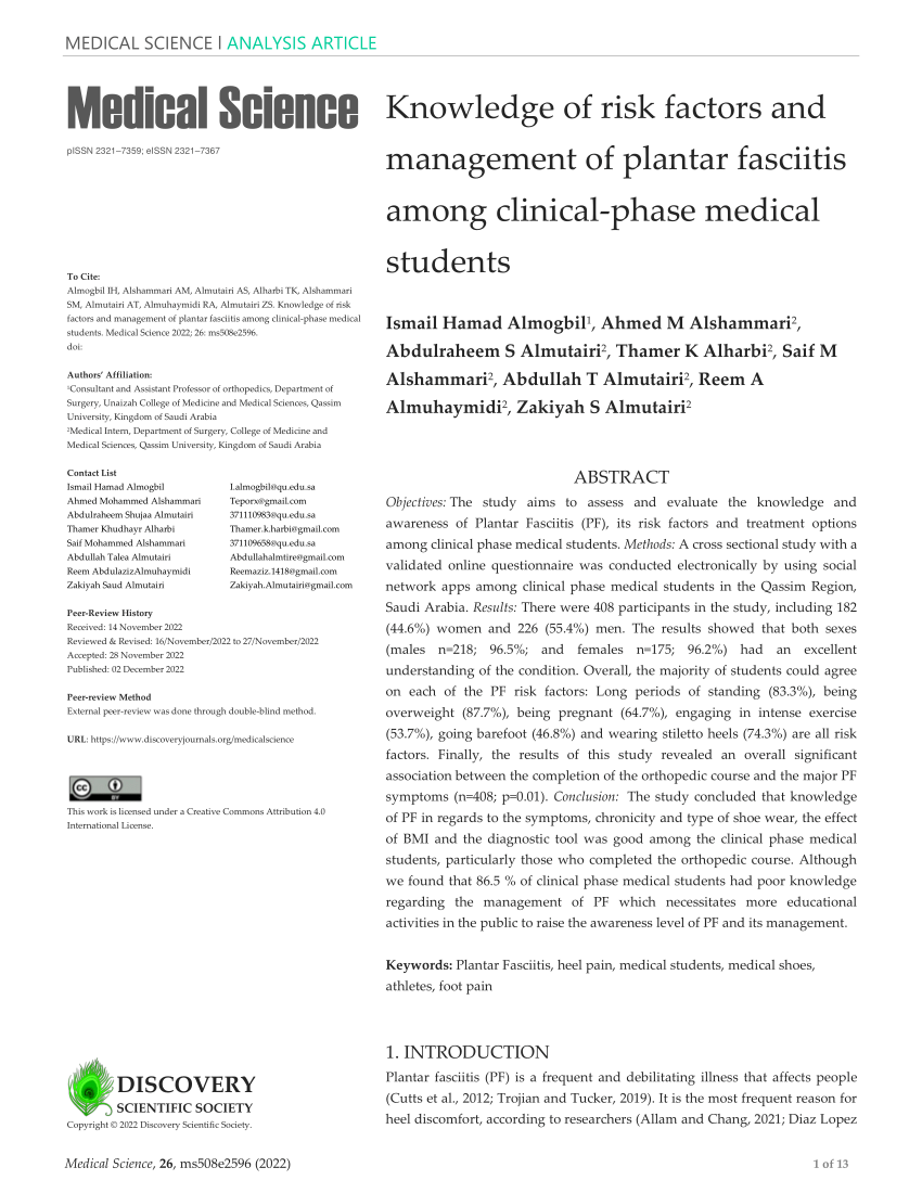 Plantar Fasciitis - Clinical Features - Management - TeachMeSurgery