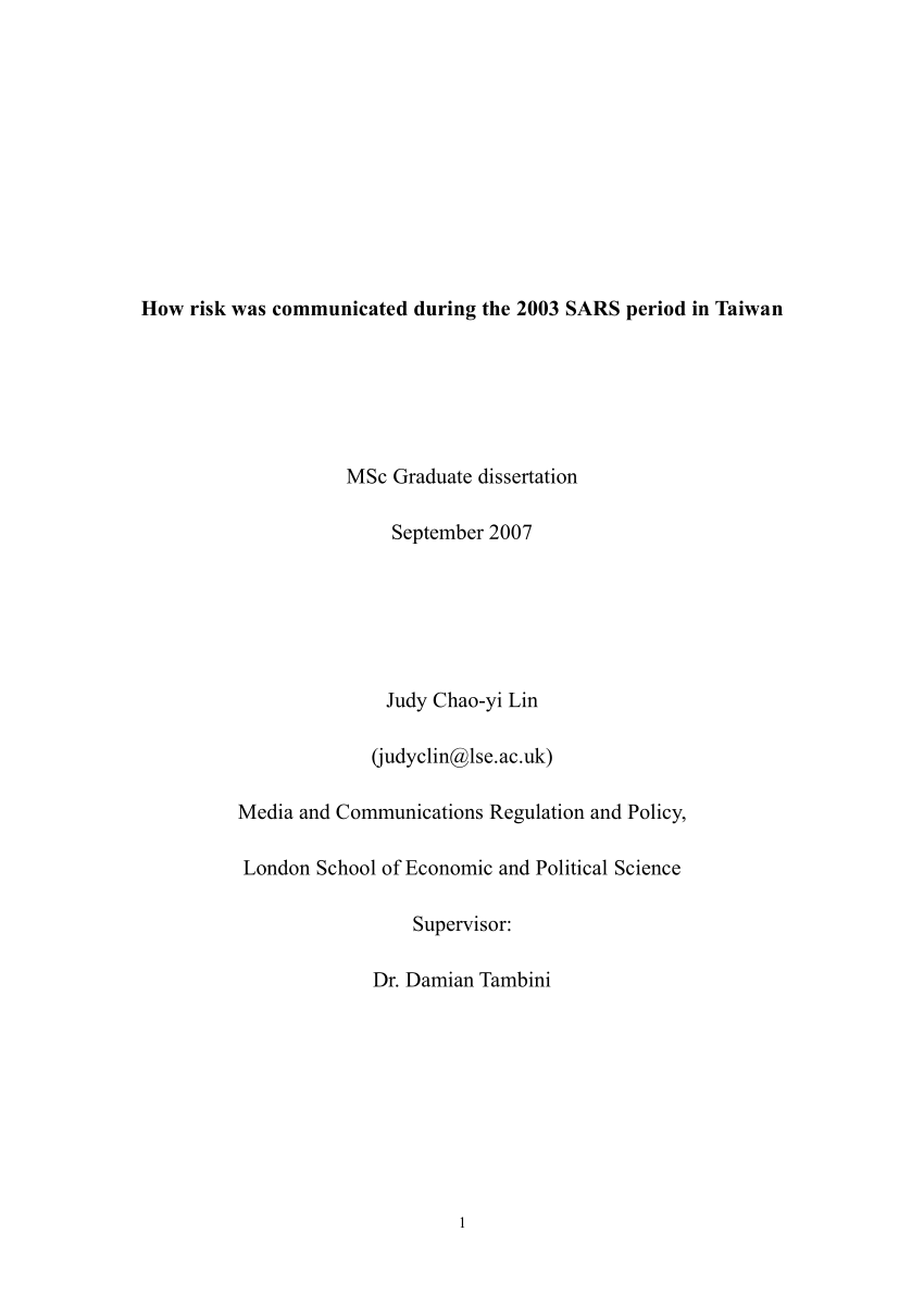 lse msc dissertation