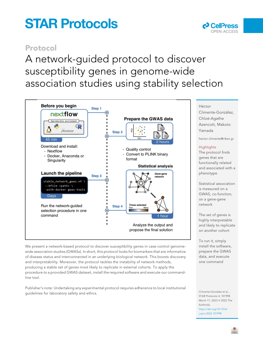 A network-guided protocol to discover susceptibility genes in