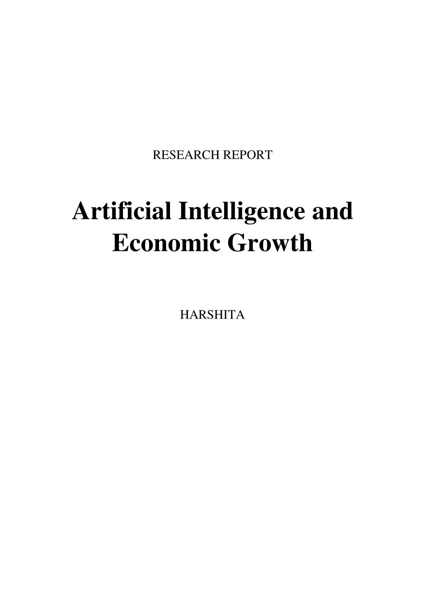 artificial intelligence and economic growth essay