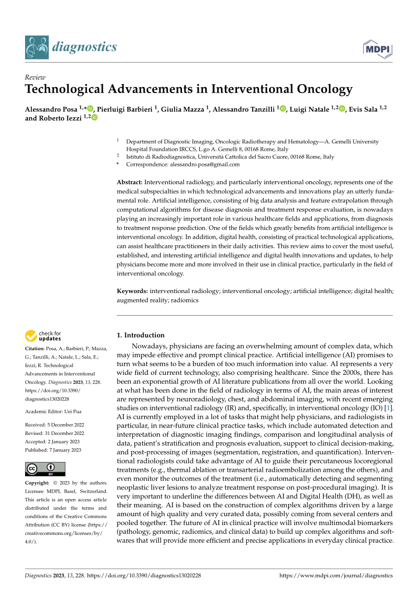 Pdf Technological Advancements In Interventional Oncology