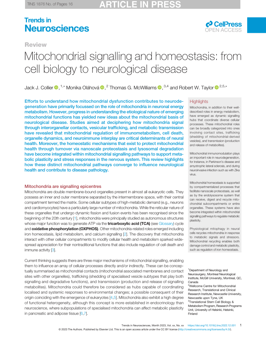 Mitochondrial signalling and homeostasis: from cell biology to