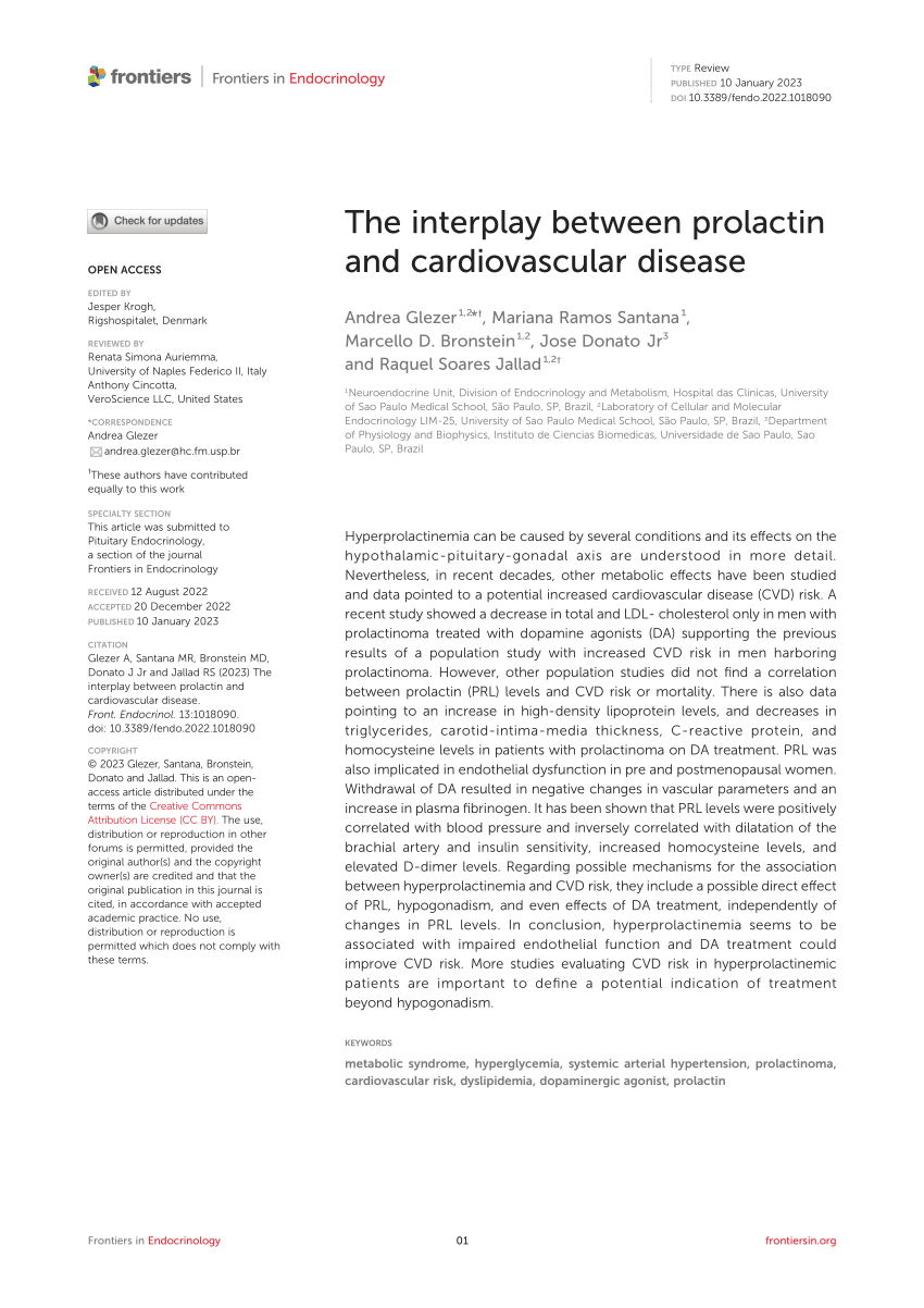 PDF) The interplay between prolactin and cardiovascular disease