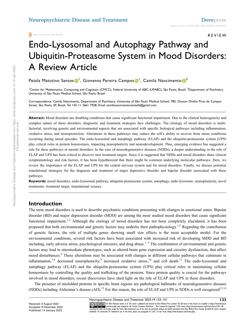 PDF) Endo-Lysosomal and Autophagy Pathway and Ubiquitin-Proteasome 