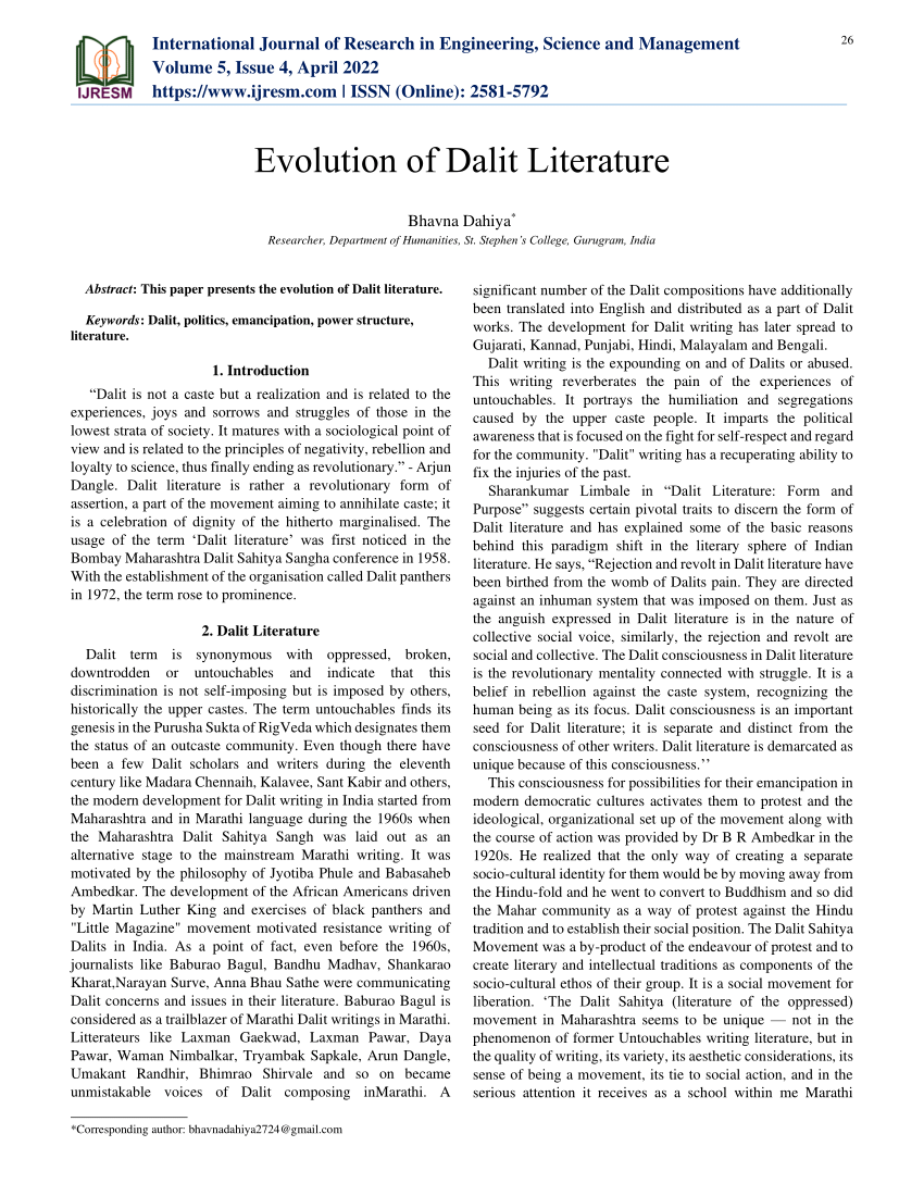 thesis topics on dalit literature