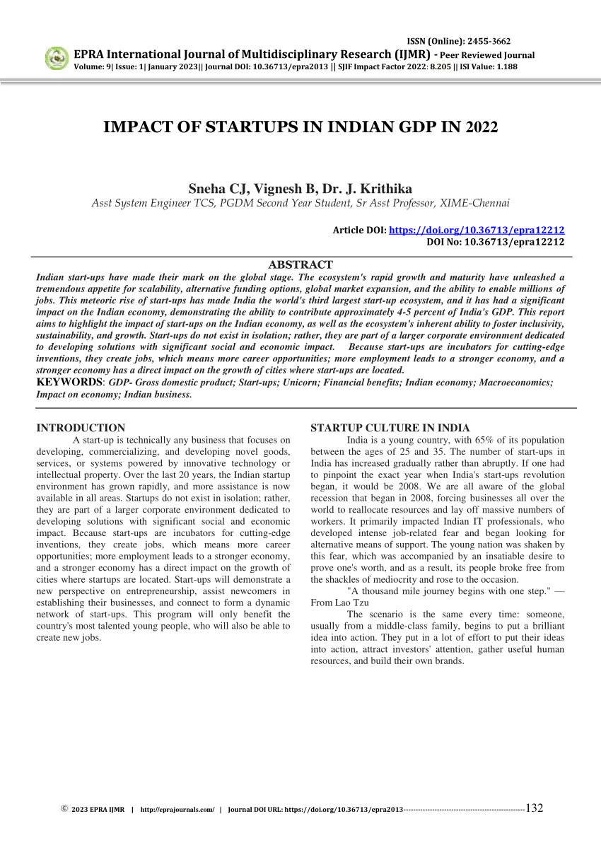 pdf-impact-of-startups-in-indian-gdp-in-2022