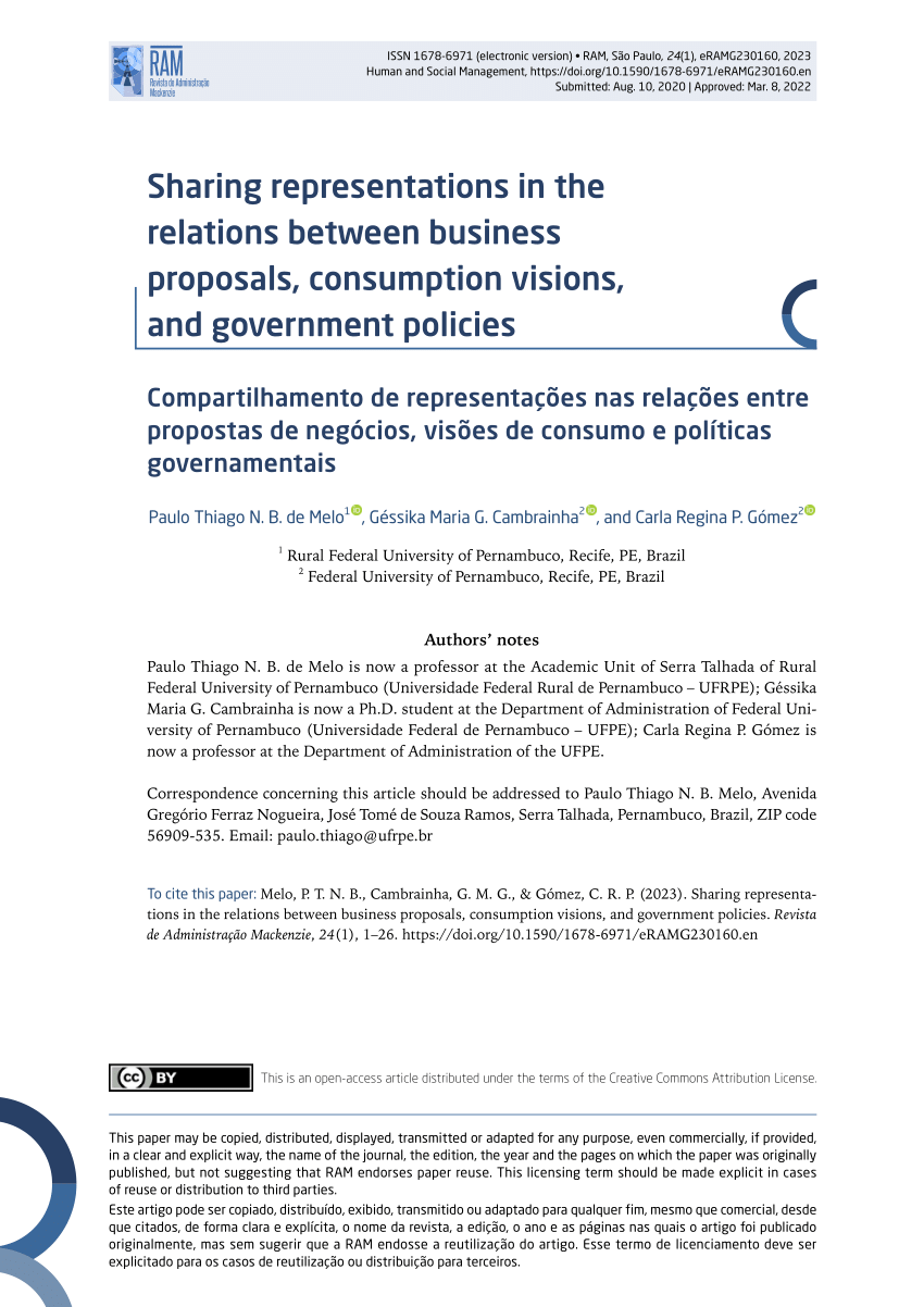 PDF) Sharing representations in the relations between business