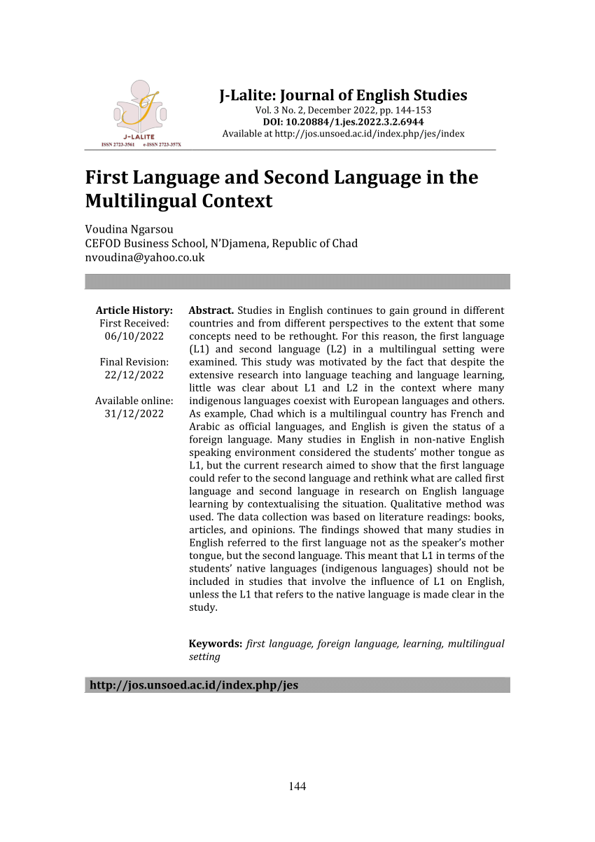 research paper about second language learning
