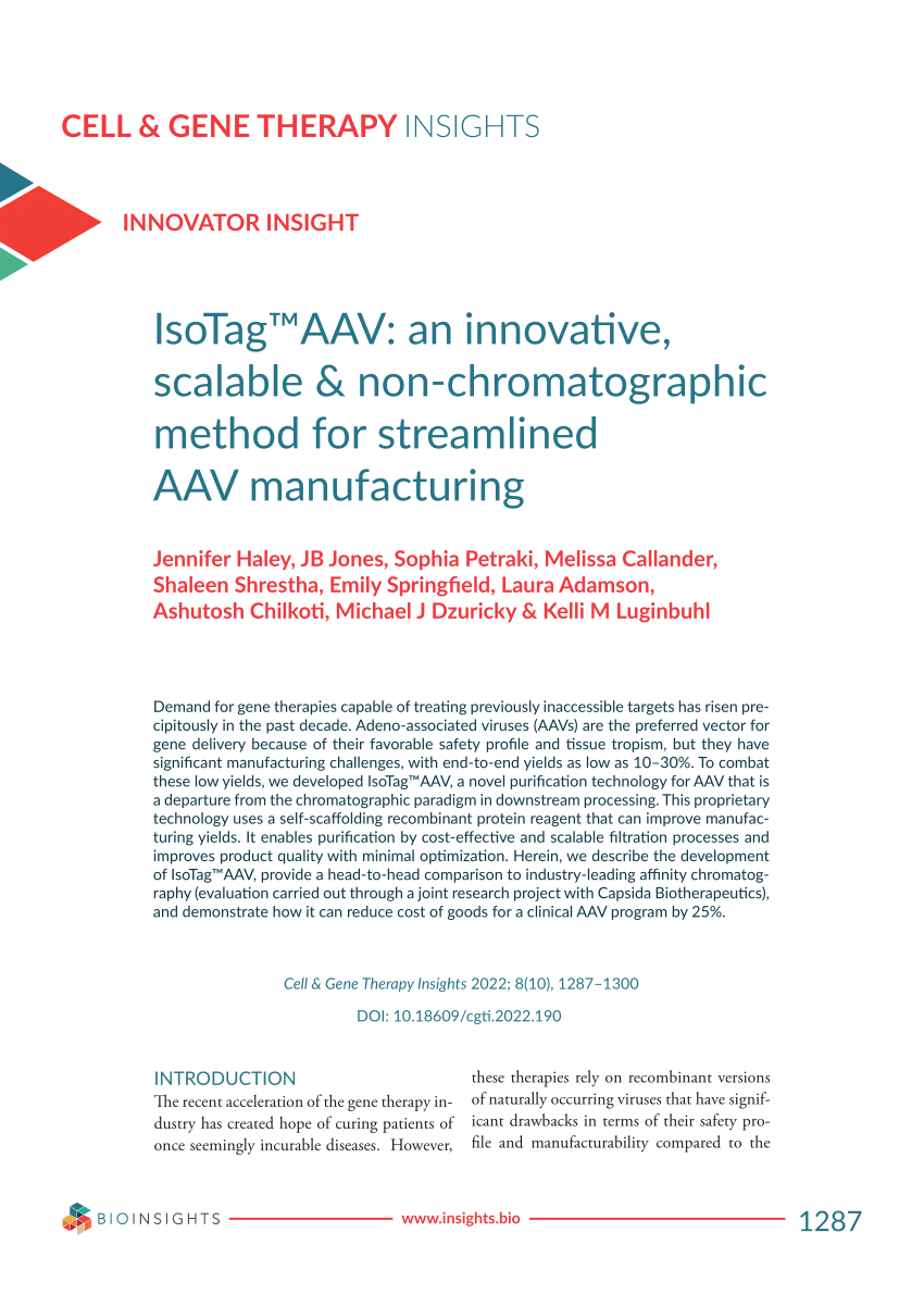 BioInsights - Improving AAV and LV upstream manufacturing using