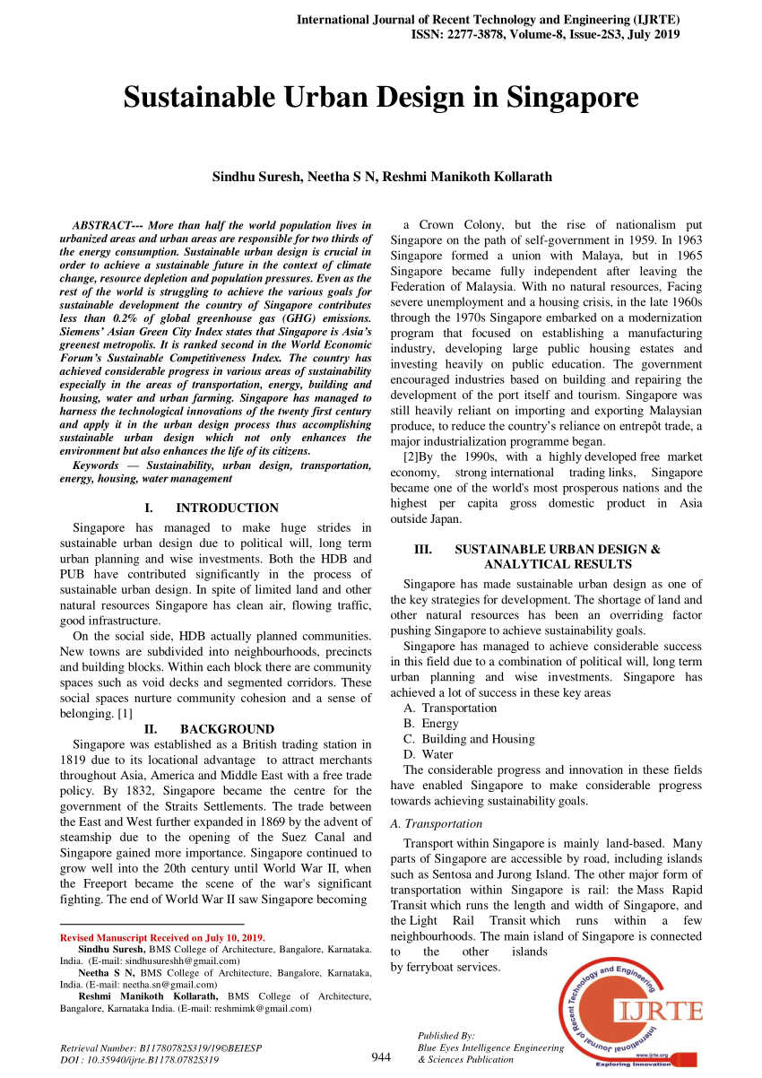 PDF Sustainable Urban Design In Singapore   Largepreview 