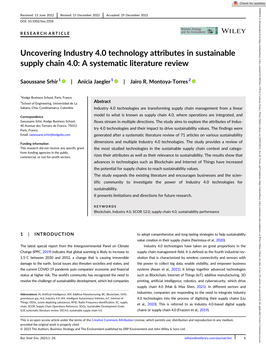 literature review of industry 4.0 and related technologies