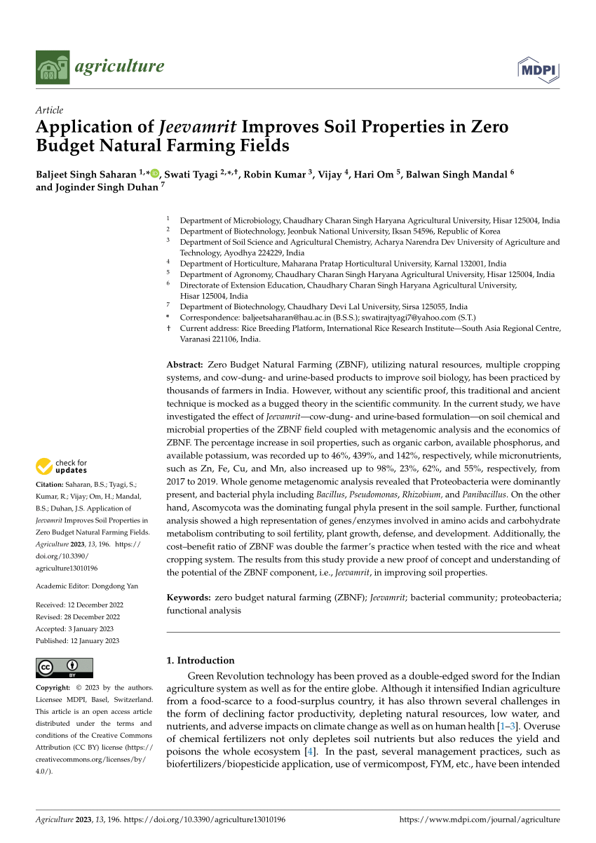 research paper on zero budget natural farming