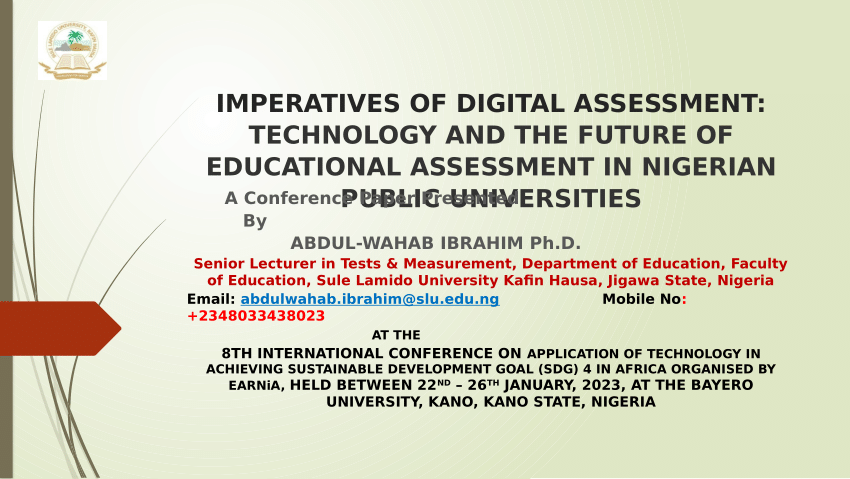 phd educational technology in nigeria
