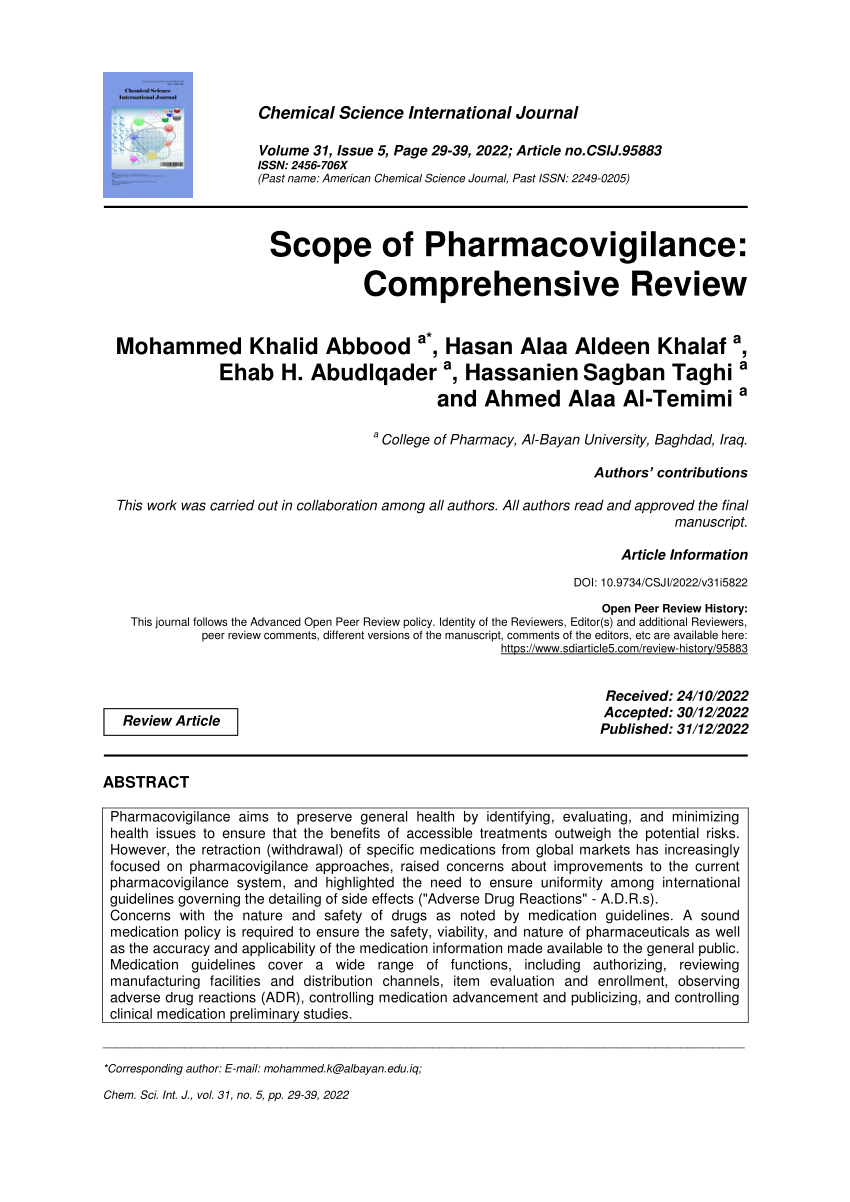 literature review pharmacovigilance