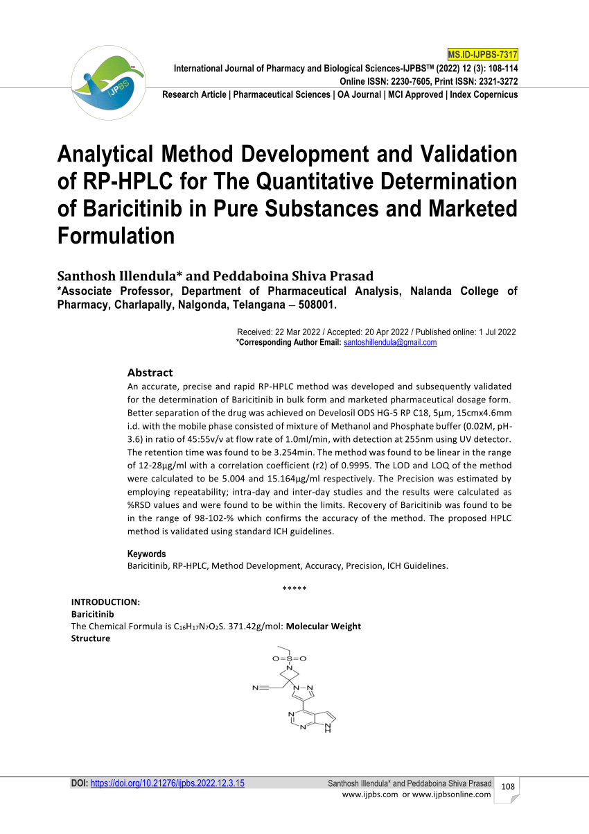 thesis hplc method development and validation