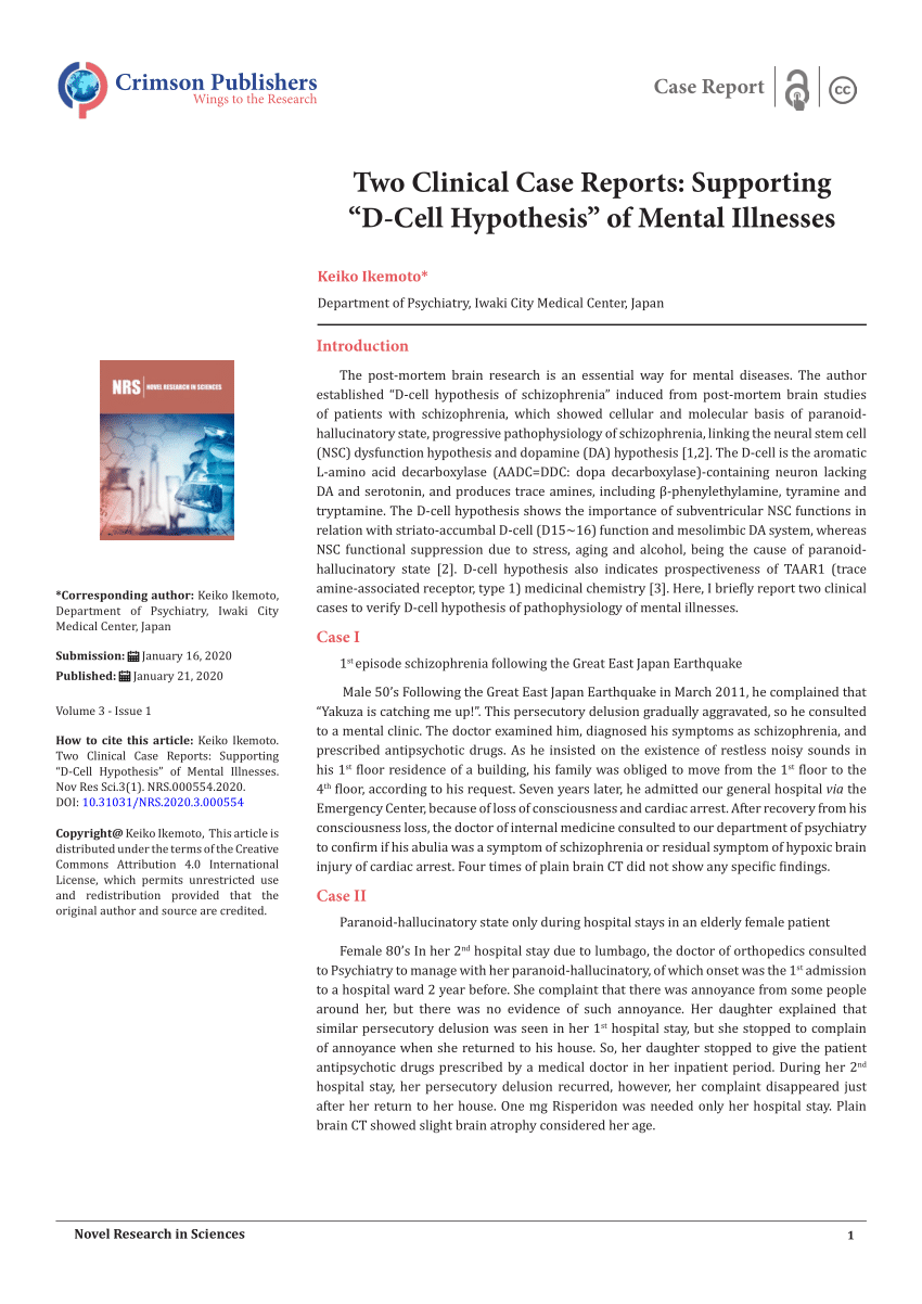 clinical case report hypothesis