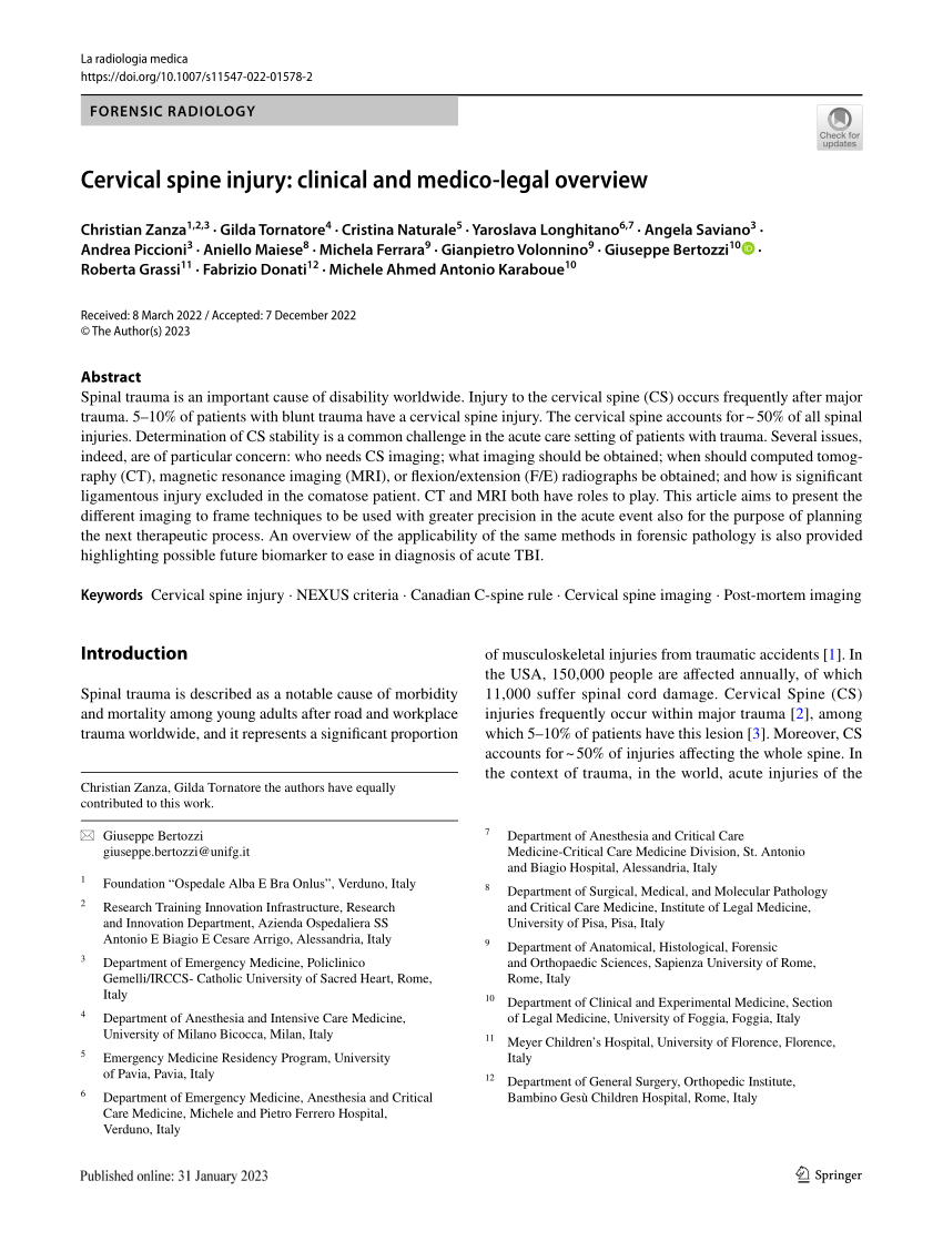 pdf-cervical-spine-injury-clinical-and-medico-legal-overview