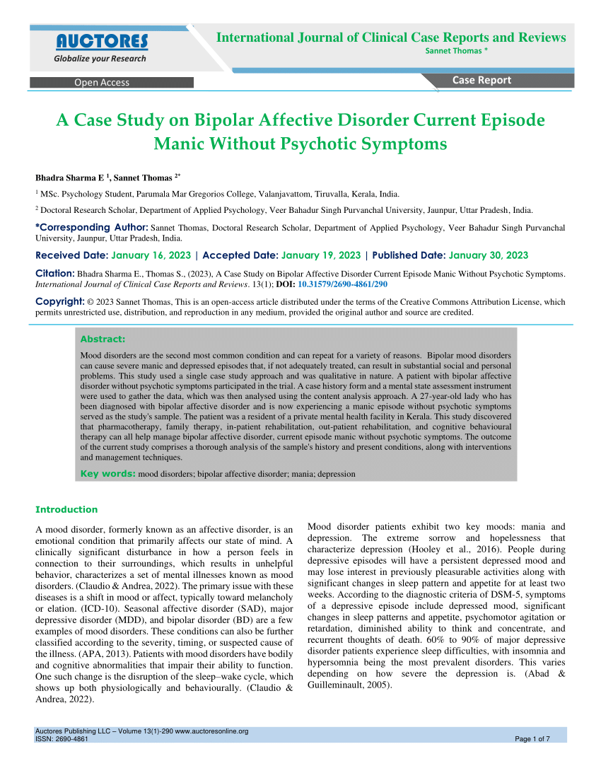 case study of patient with bipolar disorder
