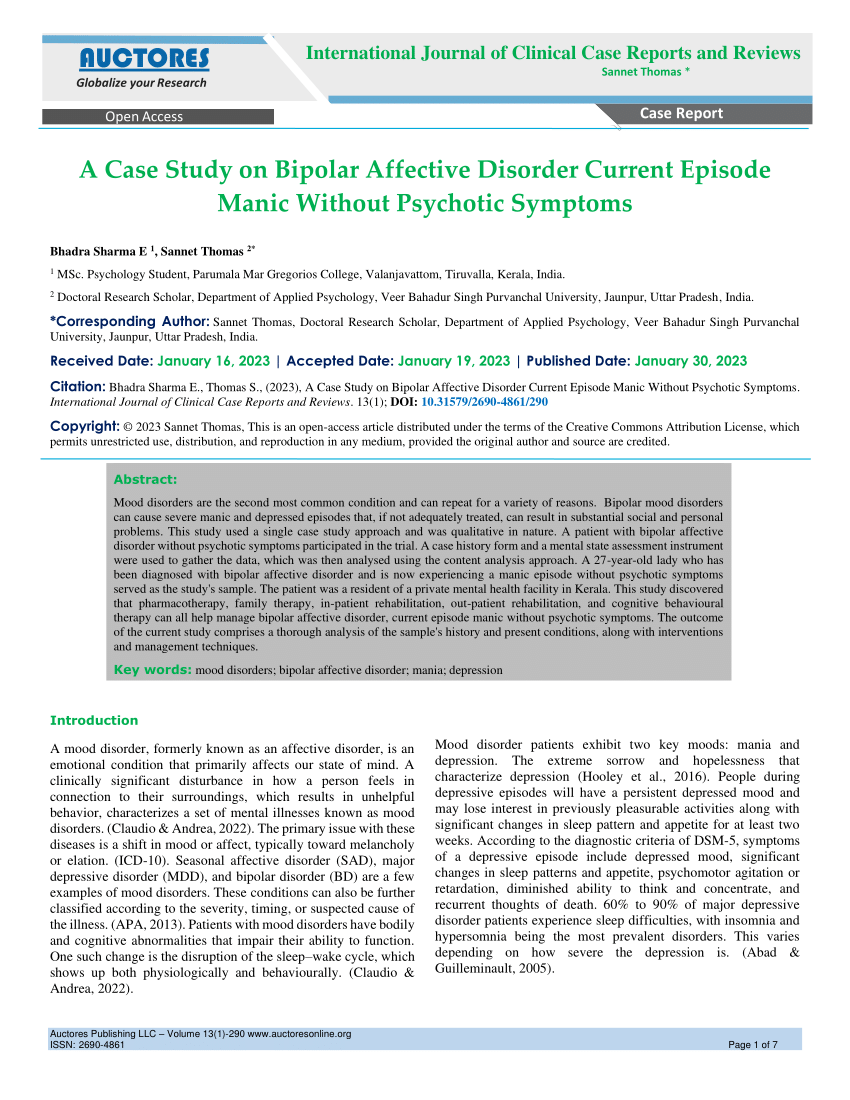 research article about bipolar disorder