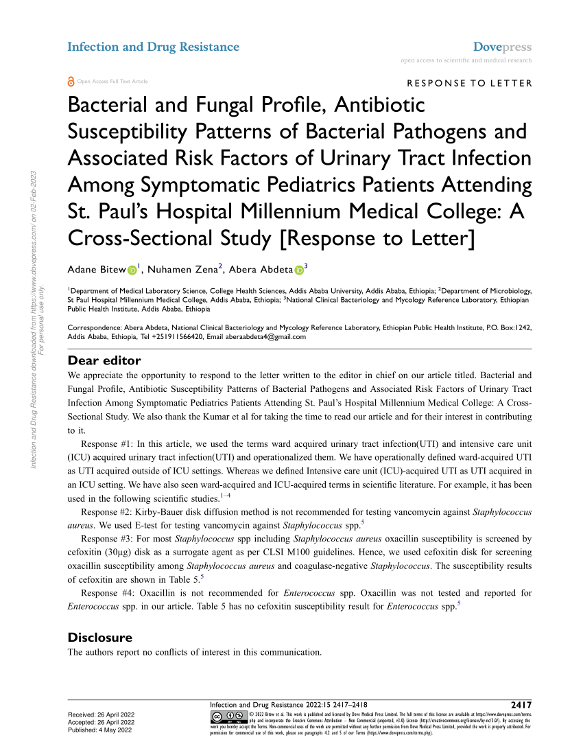 Pdf Bacterial And Fungal Profile Antibiotic Susceptibility Patterns Of Bacterial Pathogens 2990