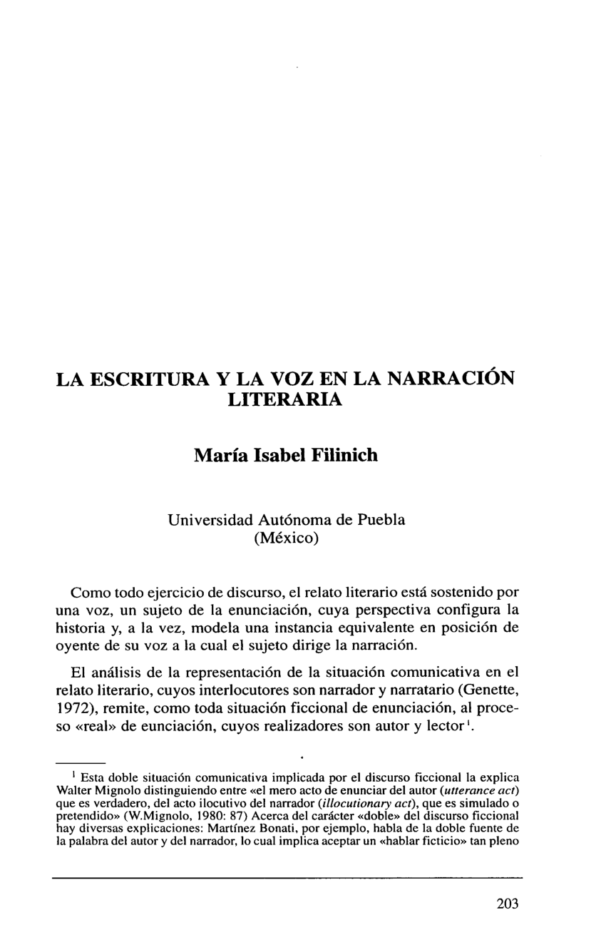 pdf la escritura y la voz en la narración literaria