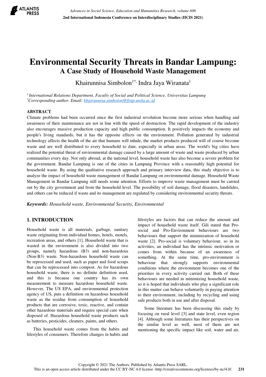 case study on environmental security