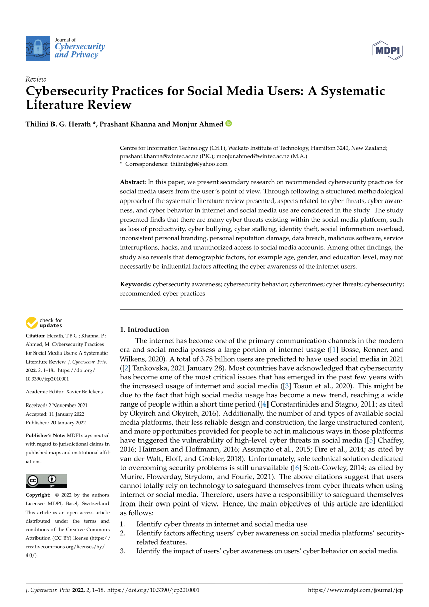 cyber security challenges for society literature review