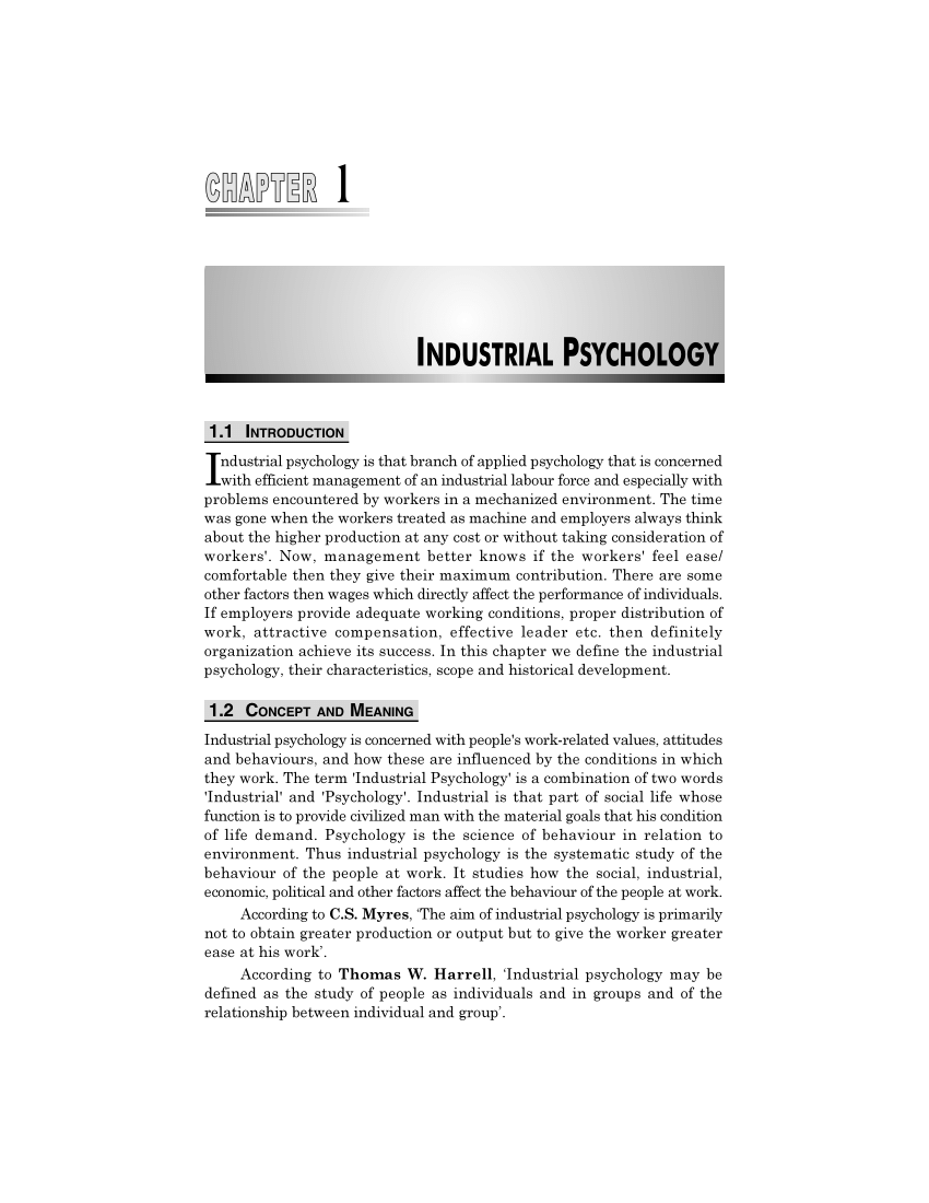 thesis topics in industrial psychology