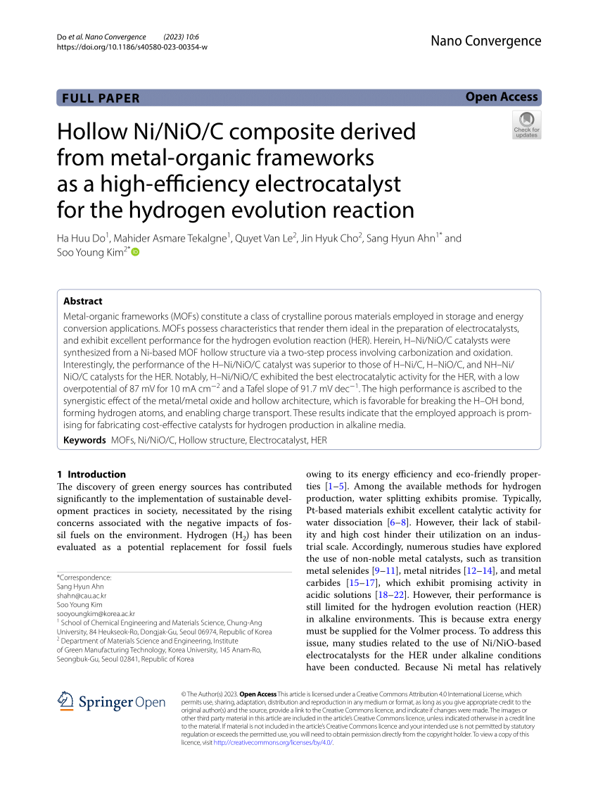 PDF) Hollow Ni/NiO/C composite derived from metal-organic 