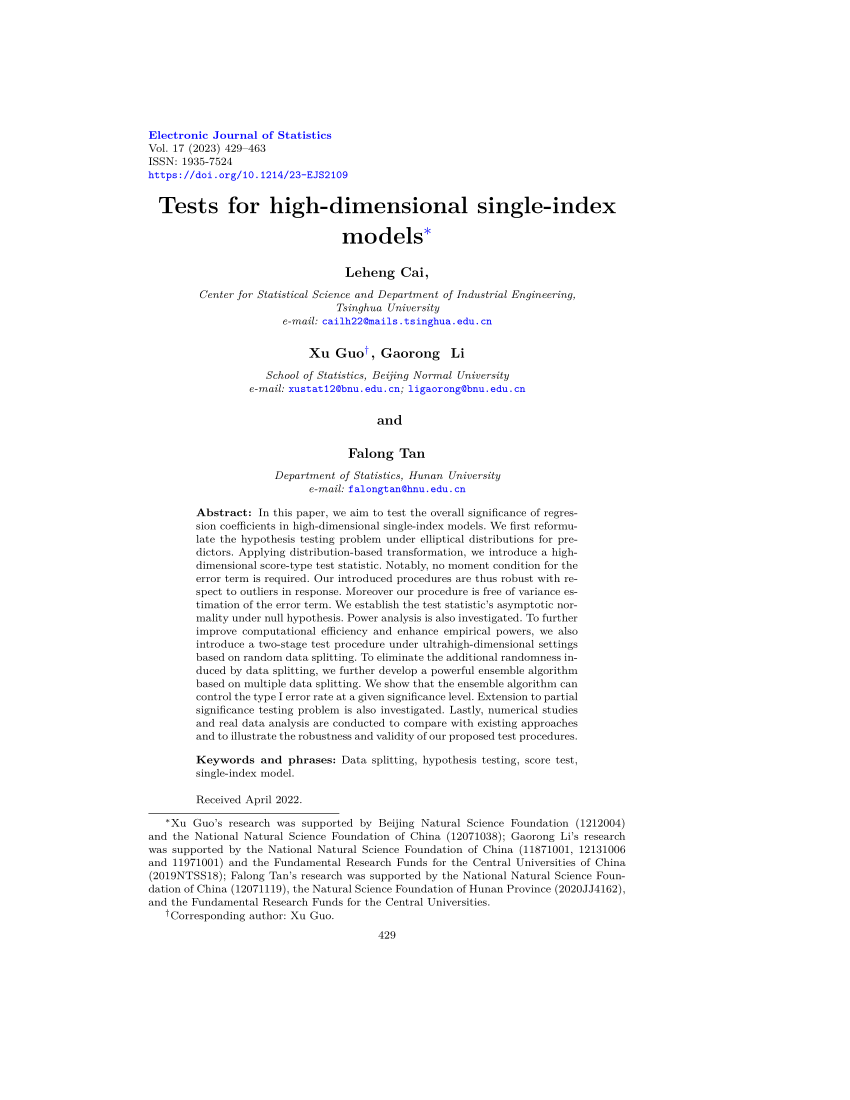 literature review of single index model