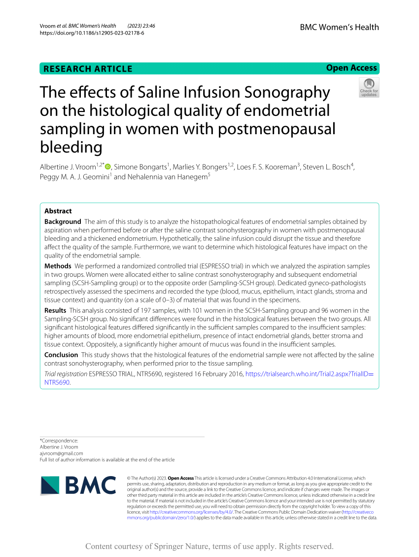 Diagnostic evaluation of the endometrium in postmenopausal bleeding: an  evidence-based approach.