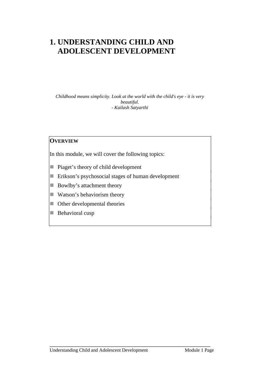 thesis about child and adolescent development pdf