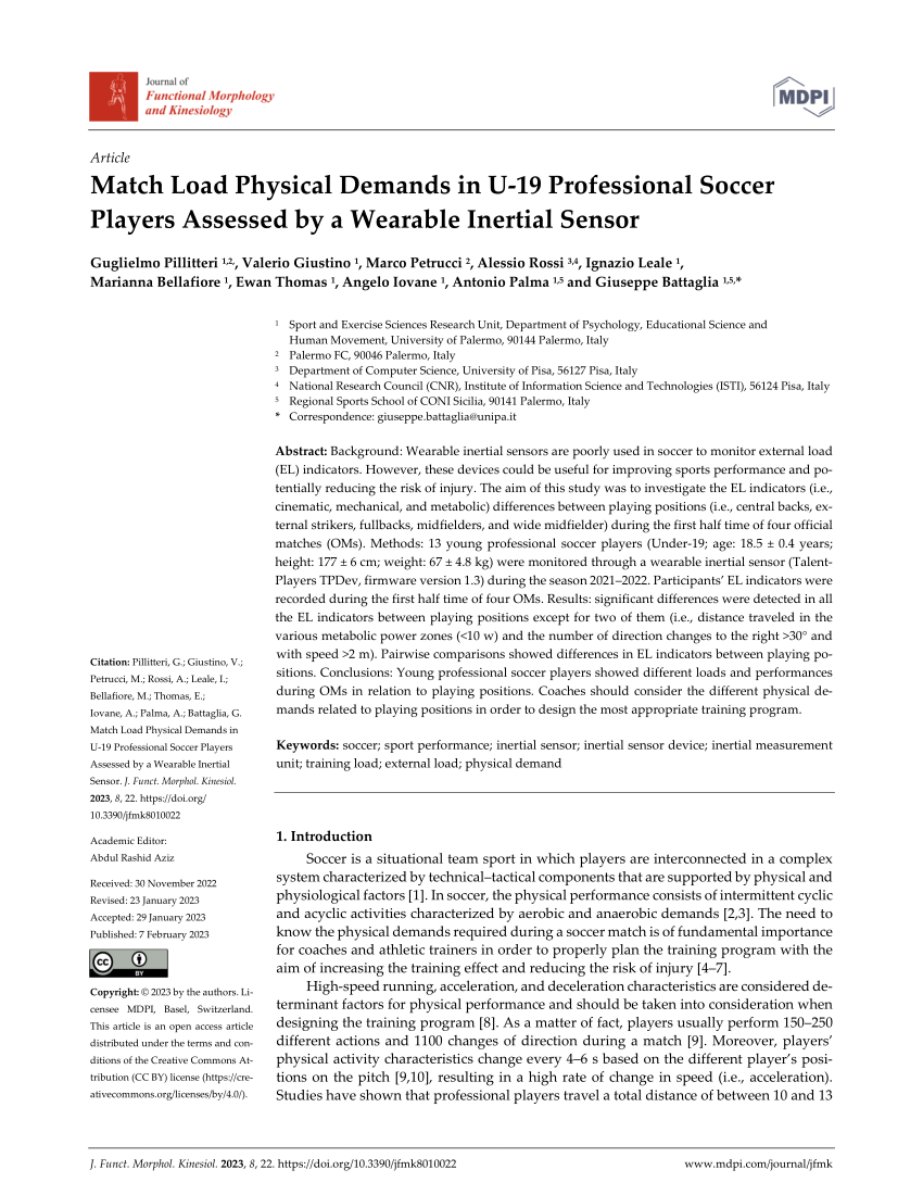 External and internal load during the effort tests in different ages in  young futsal players: association between leg power, shot speed and fatigue  levels in: Comparative Exercise Physiology Volume 19 Issue 2 (2023)