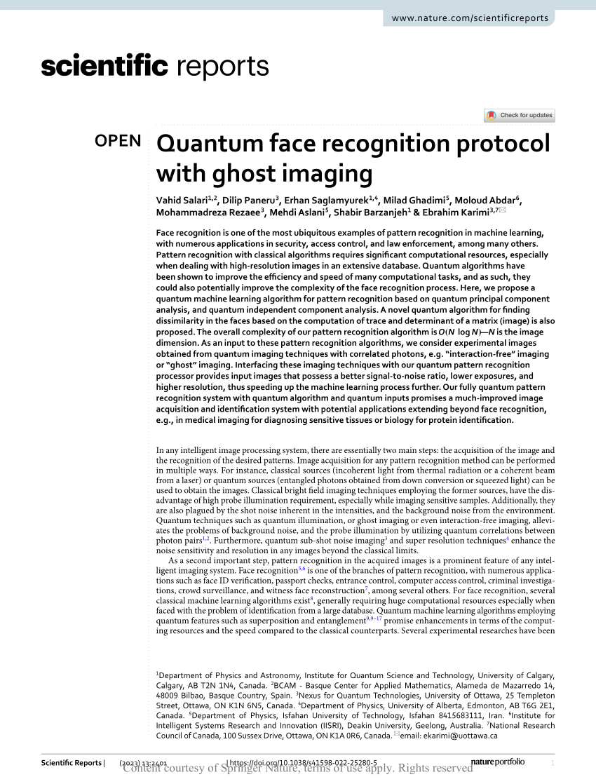 Quantum face recognition protocol with ghost imaging