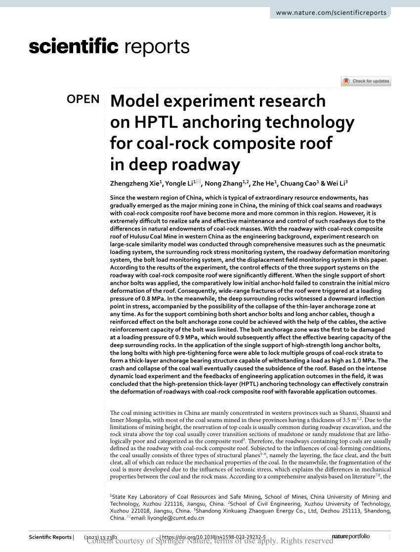 Comparative study of model tests on automatically formed roadway