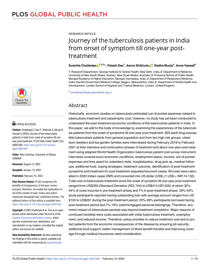 case study of tuberculosis patient in india