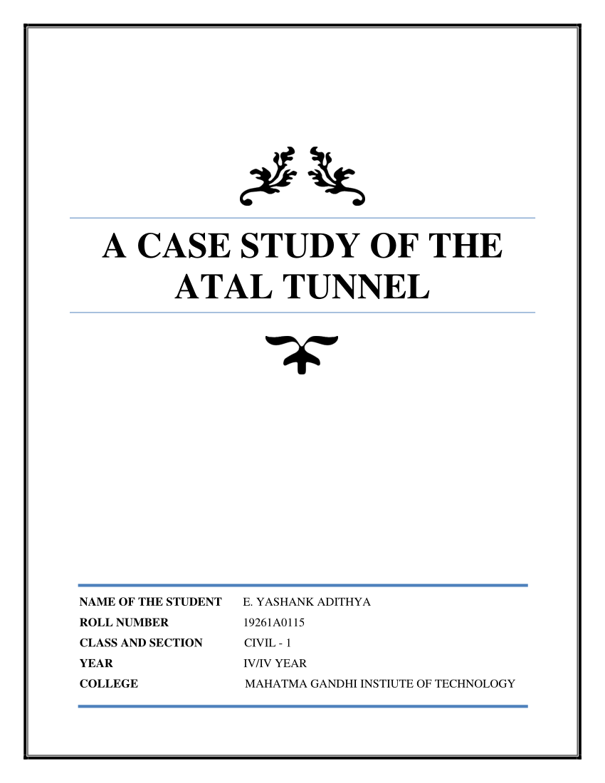 atal tunnel case study class 10 maths