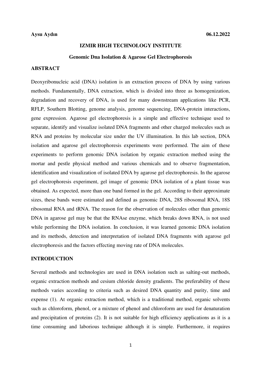 research articles on dna isolation