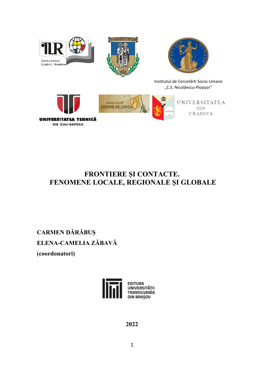 PDF) FRONTIERE ȘI CONTACTE. FENOMENE LOCALE, REGIONALE ȘI GLOBALE