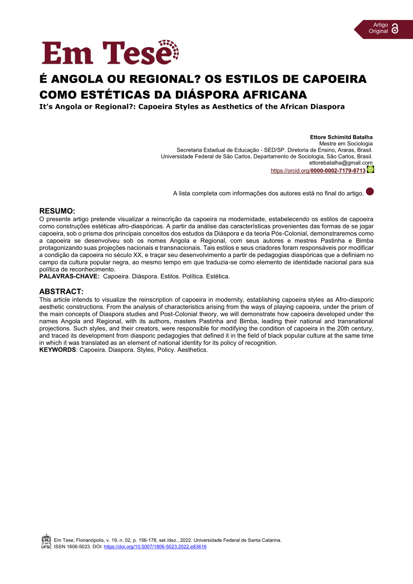 Cantos de Capoeira, PDF, Brasil