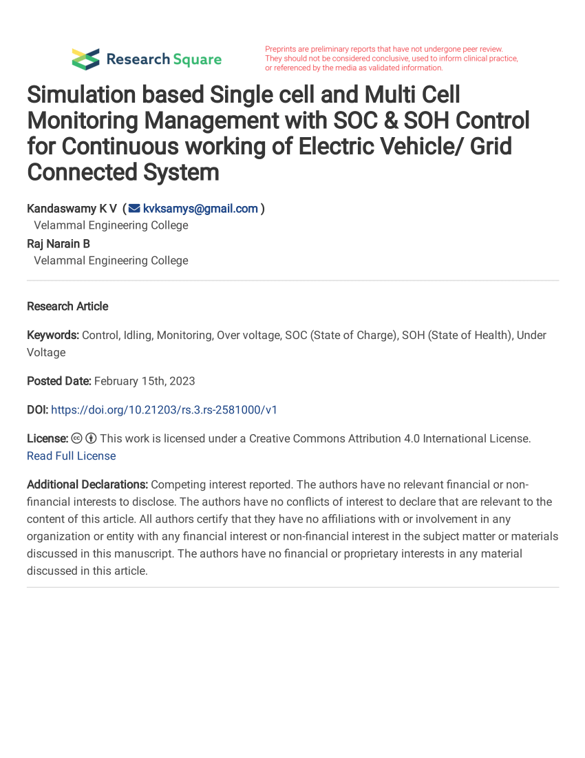 (PDF) Simulation based Single cell and Multi Cell Monitoring Management