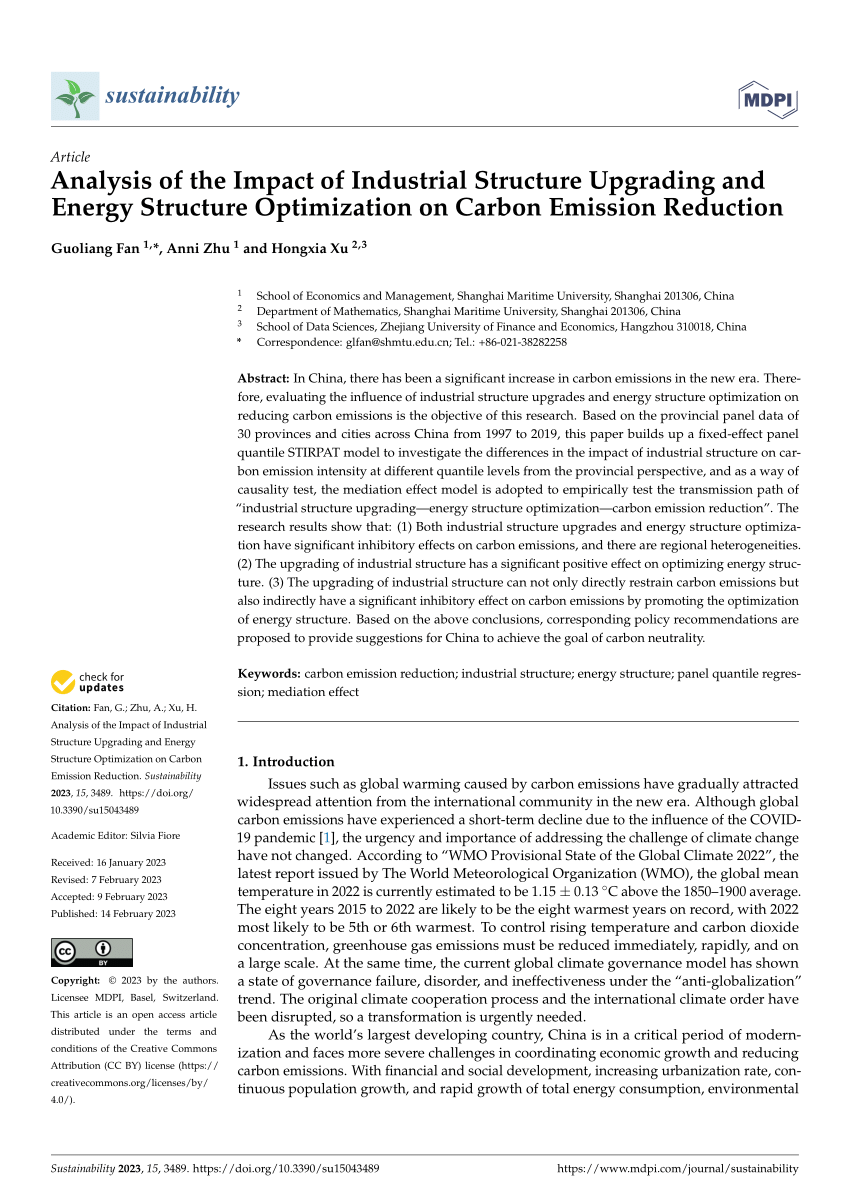 PDF) Analysis of the Impact of Industrial Structure Upgrading and 