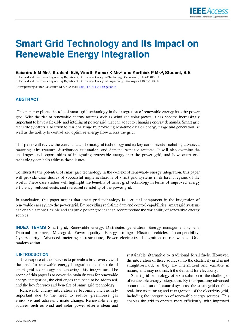 smart grid technology research paper