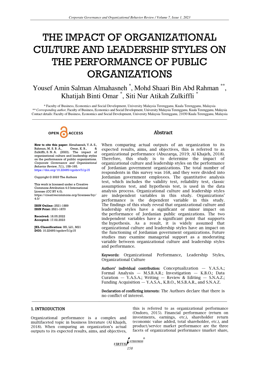 case study on organizational culture and leadership