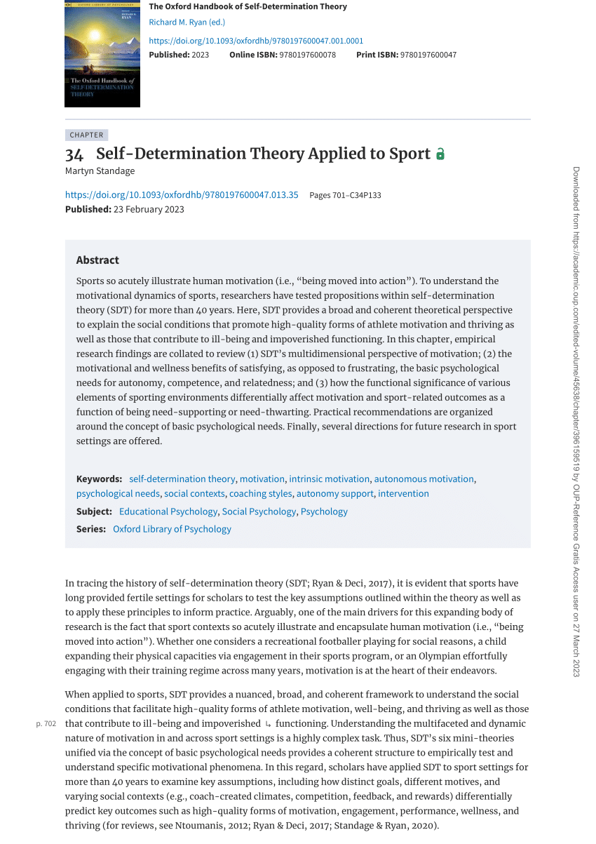 essay on self determination theory