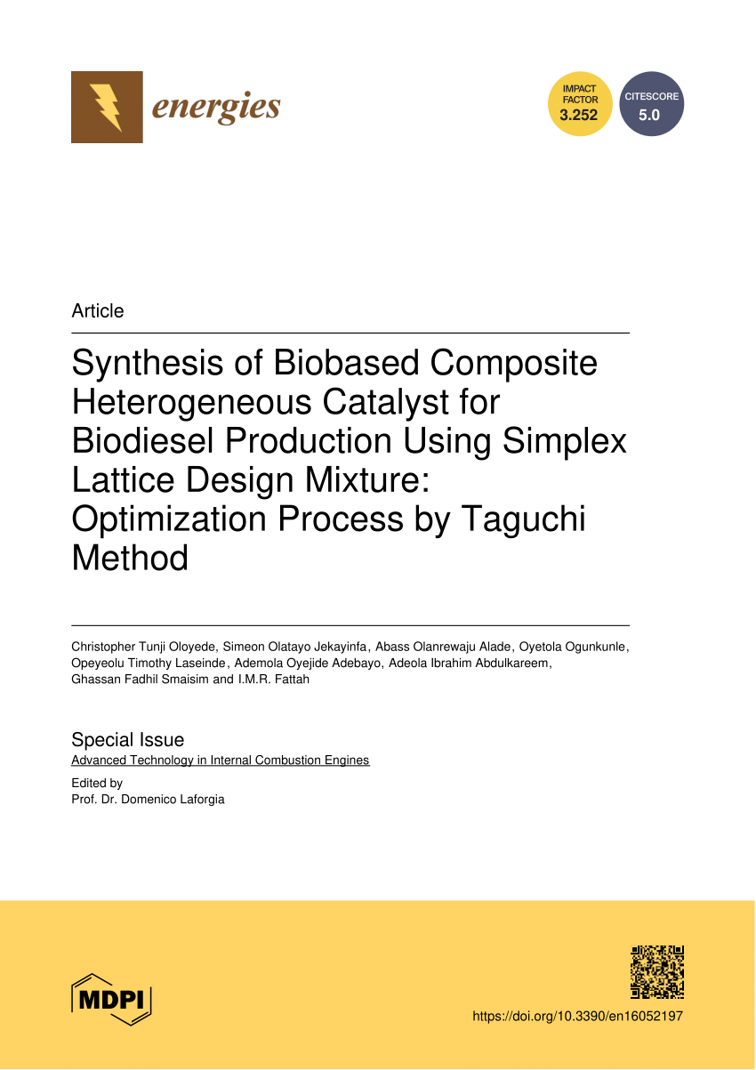 Pdf Synthesis Of Biobased Composite Heterogeneous Catalyst For Biodiesel Production Using 8347