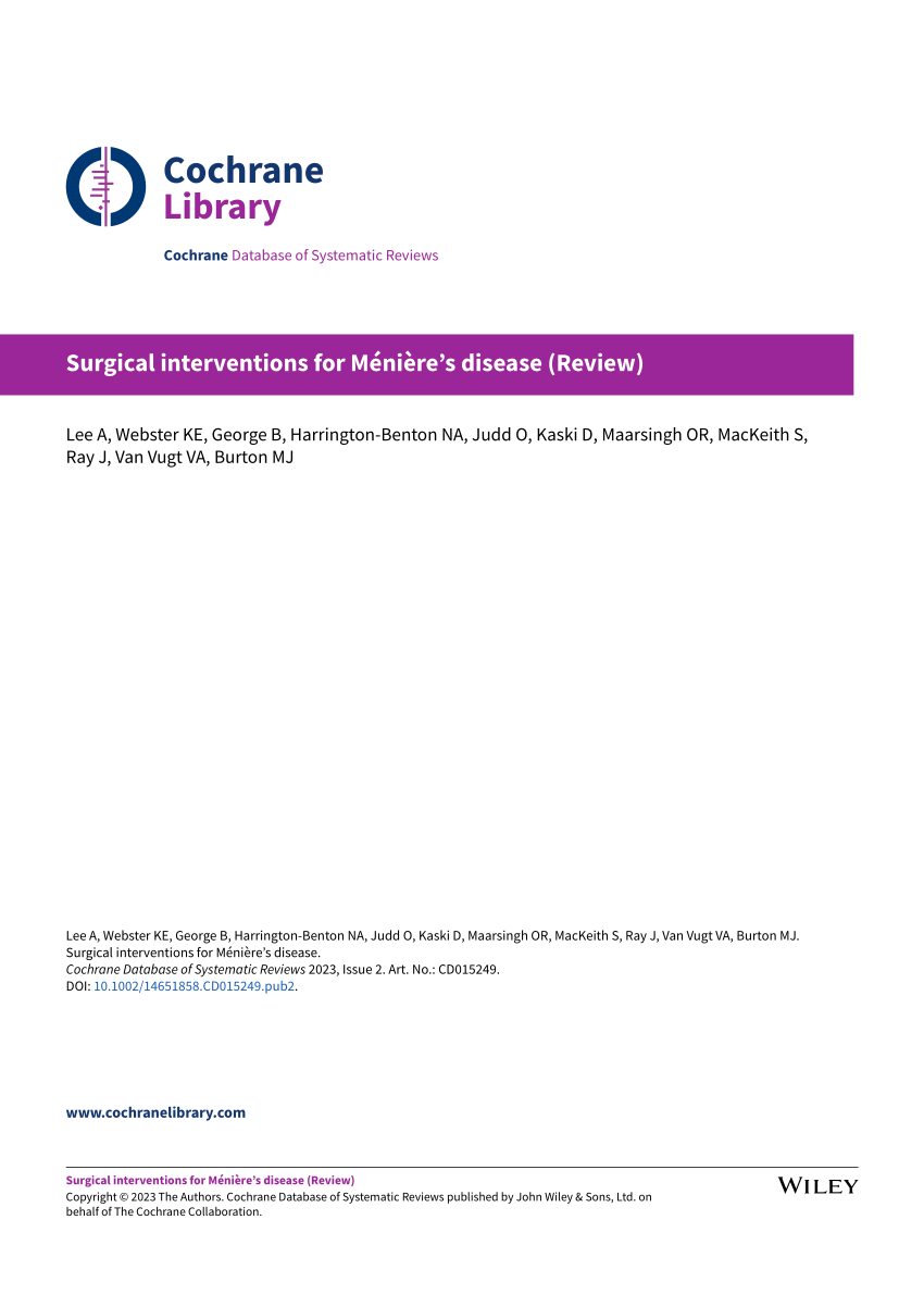 The use of placebos in controlled trials of surgical interventions: a brief  history - KA Wartolowska, DJ Beard, AJ Carr, 2018